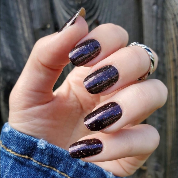 *Exclusive* Color Street: Plum As You Are | Purple Blackberry Glitter Fall Dark - Picture 7 of 15